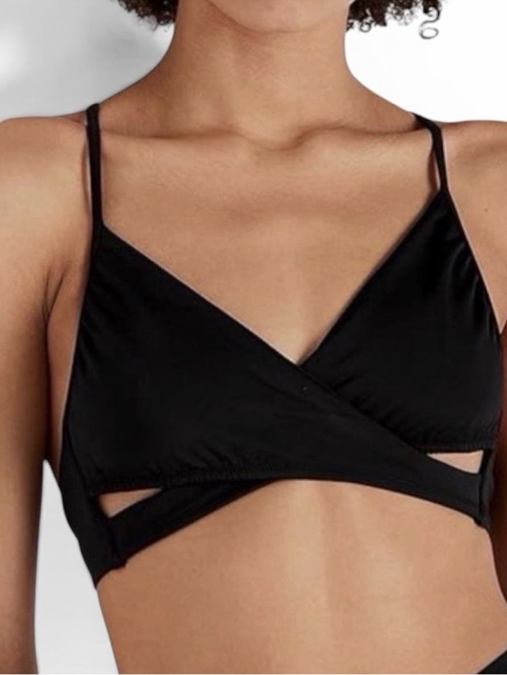 PINK Victoria's Secret | Black Body Wrap Bikini Top